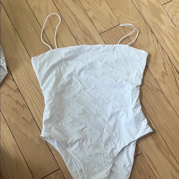 Tops - White Spaghetti Strap Bodysuit